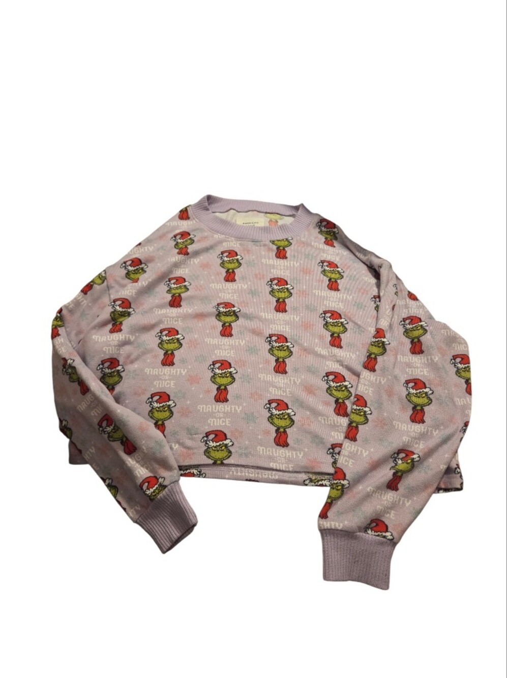 AE Grinch Crop Lounge Crop Sweater